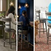 image:imageSignature Design by Ashley Valebeck 1Piece Swivel Barstool 30 InDark Gray