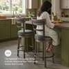 image:imageSignature Design by Ashley Valebeck 1Piece Swivel Barstool 30 InDark Gray