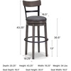 image:imageSignature Design by Ashley Valebeck 1Piece Swivel Barstool 30 InDark Gray