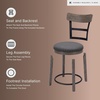 image:imageSignature Design by Ashley Valebeck 1Piece Swivel Barstool 30 InDark Gray