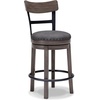 image:imageSignature Design by Ashley Valebeck 1Piece Swivel Barstool 30 InDark Gray