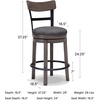 image:imageSignature Design by Ashley Valebeck 1Piece Swivel Barstool 30 InDark Gray