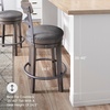 image:imageSignature Design by Ashley Valebeck 1Piece Swivel Barstool 30 InDark Gray