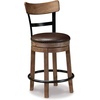 image:imageSignature Design by Ashley Valebeck 1Piece Swivel Barstool 30 InLight Brown