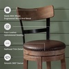 image:imageSignature Design by Ashley Valebeck 1Piece Swivel Barstool 30 InLight Brown