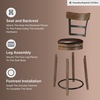 image:imageSignature Design by Ashley Valebeck 1Piece Swivel Barstool 30 InLight Brown