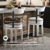 image:imageSignature Design by Ashley Valebeck 1Piece Swivel Barstool 30 InWhitewash