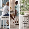 image:imageSignature Design by Ashley Valebeck 1Piece Swivel Barstool 30 InWhitewash