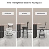 image:imageSignature Design by Ashley Valebeck 1Piece Swivel Barstool 30 InWhitewash