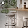 image:imageSignature Design by Ashley Valebeck 1Piece Swivel Barstool 30 InWhitewash