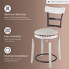 image:imageSignature Design by Ashley Valebeck 1Piece Swivel Barstool 30 InWhitewash