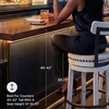 image:imageSignature Design by Ashley Valebeck 1Piece Swivel Barstool 30 InWhitewash