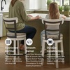 image:imageSignature Design by Ashley Valebeck 1Piece Swivel Barstool 30 InWhitewash