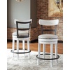 image:imageSignature Design by Ashley Valebeck 1Piece Swivel Barstool 30 InWhitewash