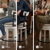 image:imageSignature Design by Ashley Valebeck 1Piece Swivel Barstool 30 InWhitewash