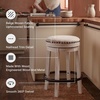 image:imageSignature Design by Ashley Valebeck 1Piece Swivel Barstool 30 InWhitewash