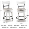 image:imageSignature Design by Ashley Valebeck 1Piece Swivel Barstool 30 InWhitewash