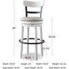 image:imageSignature Design by Ashley Valebeck 1Piece Swivel Barstool 30 InWhitewash