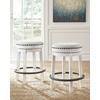 image:imageSignature Design by Ashley Valebeck 1Piece Swivel Barstool 30 InWhitewash