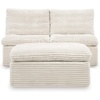 image:imageSignature Design by Ashley Vough 3Piece Armless Chair and Ottoman Set