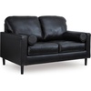 image:imageSignature Design by Ashley Bryceview Modern Tufted Chaise Lounge No Assembly Required Combination of Leather and Faux Leather Indoor Relaxation Black 42 WLoveseat