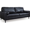 image:imageSignature Design by Ashley Bryceview Modern Tufted Chaise Lounge No Assembly Required Combination of Leather and Faux Leather Indoor Relaxation Black 42 WSofa