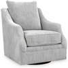 image:imageSignature Design by Ashley Gubbins Classic Swivel Accent Chair with Reversible Pillow Back and Loose Seat Cushion Light Gray