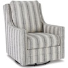 image:imageSignature Design by Ashley Kambria Swivel Glider Accent Chair IvoryBlackIvory  Black