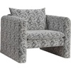 image:imageSignature Design by Ashley Kenbell Contemporary Geometric Patterned Accent Chair with Loose Cushions Black amp White