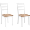 image:imageSignature Design by Ashley Ladder Back Dining Chairs Set of 2 CreamBrownLight Brown  White