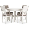 image:imageSignature Design by Ashley Langwest 6Piece Dining Table Set with BenchWhite