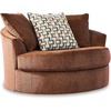 image:imageSignature Design by Ashley Laylabrook Modern Oversized Swivel Accent Chair with Removable Seat Cushion and 3 Accent Pillows OrangeOrange
