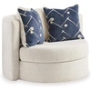 image:imageSignature Design by Ashley Oversized Round Swivel Accent Chair Ivory