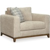 image:imageSignature Design by Ashley Parklynn Classic Upholstered Oversized Chair with 1 Accent Pillow Beige