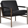 image:imageSignature Design by Ashley Puckman Accent Chair Brown Leather ArmchairBlack  Dark Brown