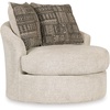 image:imageSignature Design by Ashley Soletren Oversized Swivel Accent Chair StoneOffwhite