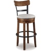 image:imageSignature Design by Ashley Valebeck 1Piece Swivel Barstool 30 InDark Brown  Black