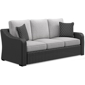 image:imageSignature Design by Ashley 3Seat Outdoor Patio Couch Handwoven WickerBlack
