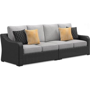 image:imageSignature Design by Ashley 3Seat Outdoor Patio Couch Handwoven WickerBrown
