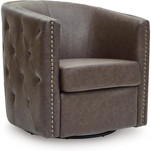 image:imageSignature Design by Ashley Brentlow Swivel Barrel Accent Chair GraniteGranite