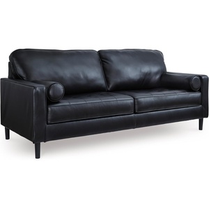 image:imageSignature Design by Ashley Bryceview Modern Tufted Chaise Lounge No Assembly Required Combination of Leather and Faux Leather Indoor Relaxation Black 42 WSofa