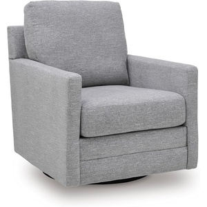 image:imageSignature Design by Ashley Freybourne NextGen Nuvella Casual Stain Resistant Swivel Accent Chair with Reversible Cushions Light GrayLight Gray