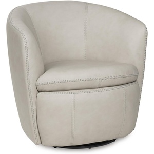 image:imageSignature Design by Ashley Kierreys Leather Swivel Barrel Chair Bone