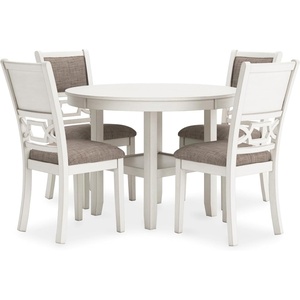 image:imageSignature Design by Ashley Langwest 6Piece Dining Table Set with BenchWhite