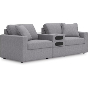 image:imageSignature Design by Ashley Modmax Contemporary Swivel Glider Recliner Manual Reclining Motion with Hidden Storage NextGen Nuvella Performance Fabric for Nurseries Light Gray 42 WSymmetrical