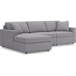 image:imageSignature Design by Ashley Modmax Contemporary Swivel Glider Recliner Manual Reclining Motion with Hidden Storage NextGen Nuvella Performance Fabric for Nurseries Light Gray 42 WLeft Hand Facing