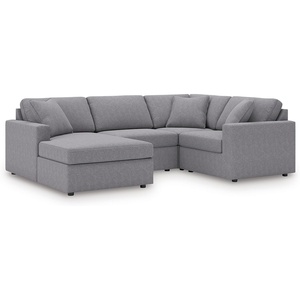 image:imageSignature Design by Ashley Modmax Contemporary Swivel Glider Recliner Manual Reclining Motion with Hidden Storage NextGen Nuvella Performance Fabric for Nurseries Light Gray 42 WLeft U Shape