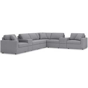image:imageSignature Design by Ashley Modmax Contemporary Swivel Glider Recliner Manual Reclining Motion with Hidden Storage NextGen Nuvella Performance Fabric for Nurseries Light Gray 42 WRight Hand Facing