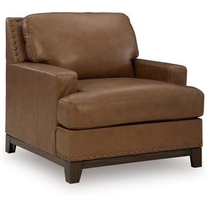 image:imageSignature Design by Ashley Oversized Brown Leather Accent Chair AmberChair