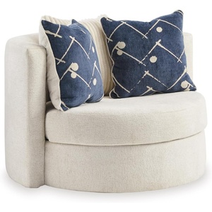 image:imageSignature Design by Ashley Oversized Round Swivel Accent Chair Ivory